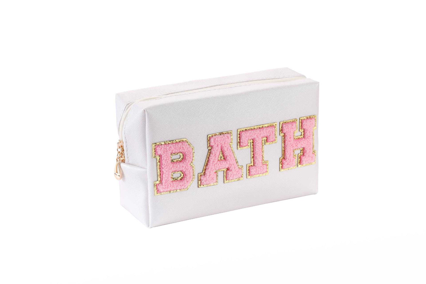 Towel Embroidery Letter Sticker Makeup Outdoor Travel Toiletry Bag